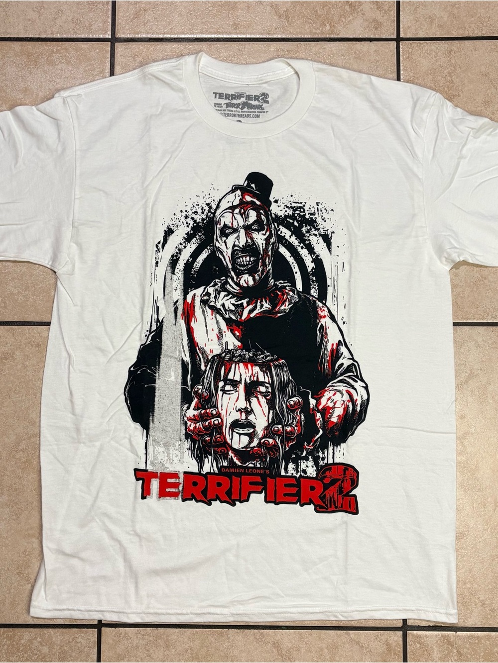 Ripple Junction White Short Sleeve Terrifier 2 Graphic Tee